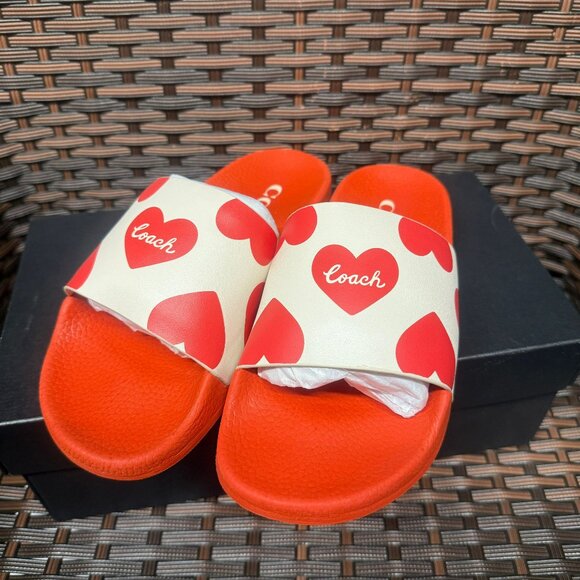 coach Udele Sport Slide With Valentine's Print cq092 - Picture 1 of 6